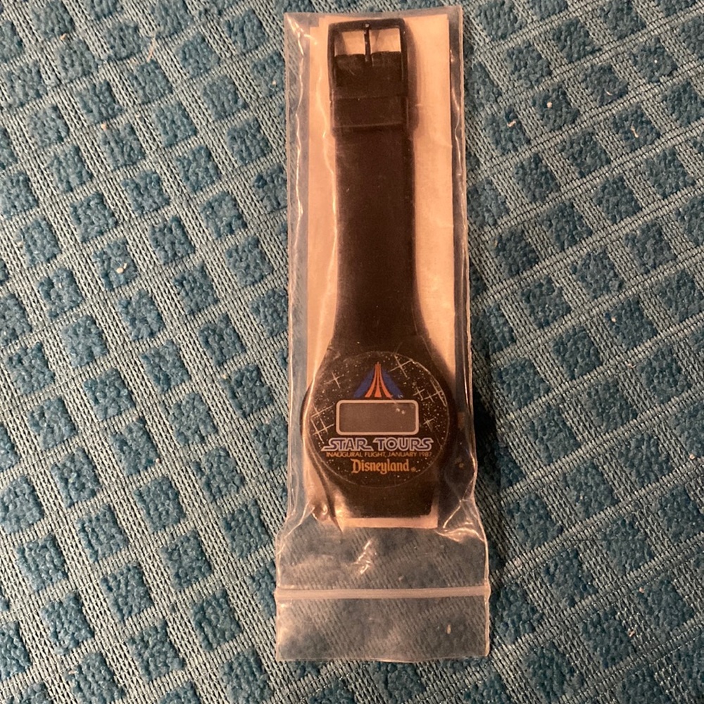 Walt Disneyland STAR TOURS Opening Day Wrist Watch Inaugural Flight 1/1987 New